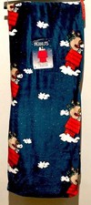 Snoopy Berkshire Blanket Flying Ace Red Baron Blue Christmas 60x70 Throw NWT