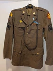 US WW2 Military Uniform Jacket With Multiple Emblems And Parches