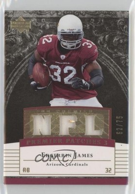 2007 Upper Deck UD Premier 3 Gold 62/75 Edgerrin James #PP3-EJ Patch HOF 2o7