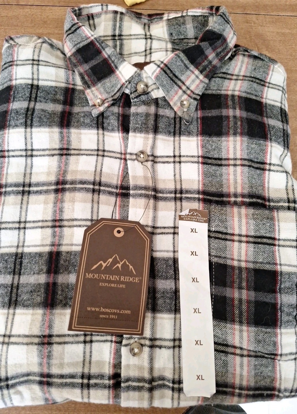 Mountain Ridge Men's Size XL Flannel Shirt NWT