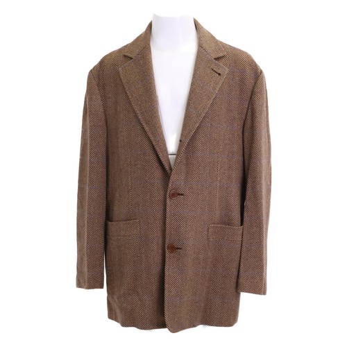 Kiton Herringbone 100% Cashmere 3-Button Tailored Jacket 52 Brown