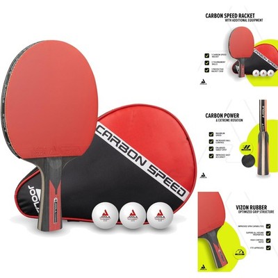 Professional Table Tennis Racket with Carbon Blade & Protective Cover High Spin