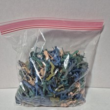 Lot of Multicolored Plastic Mini Army Men Bulk Action Figures Toy Soldiers