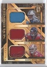 2018 Gold Standard Newly Minted Memorabilia Triples DJ Moore Calvin Ridley 2u3