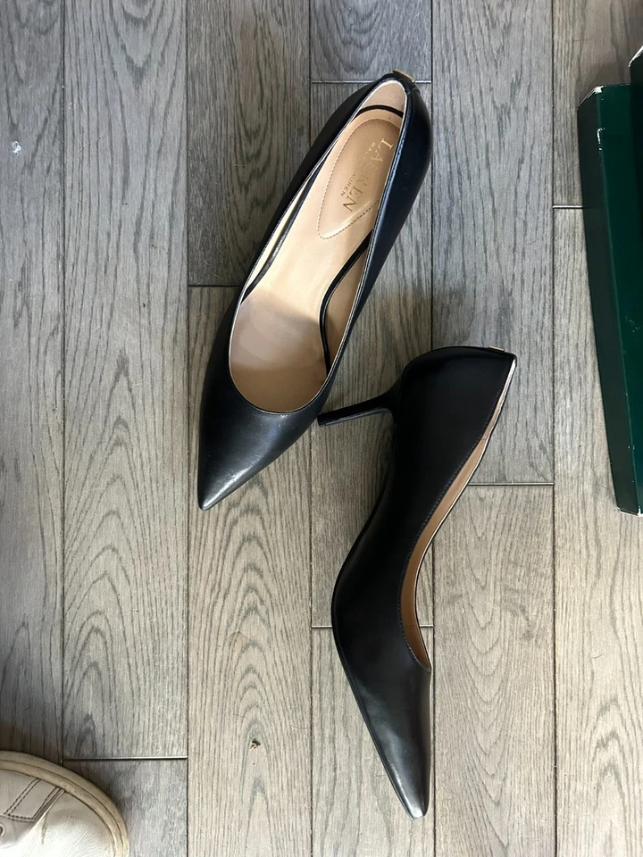 Vestido Lauren by Ralph Lauren Lanette Cuero Pump (Talla 11B) Foto 4 de 4