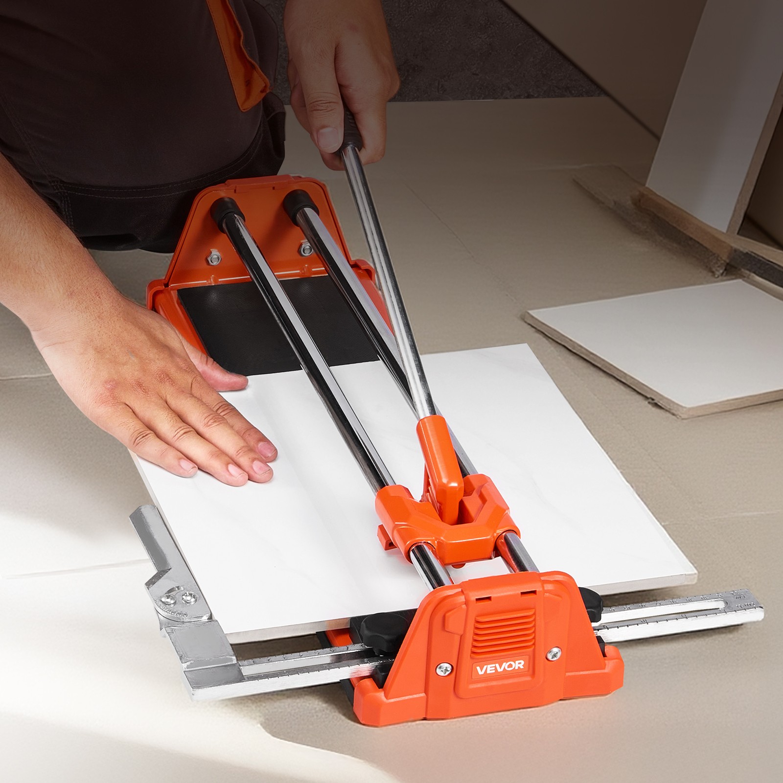 VEVOR 17in Manual Tile Cutter Wall & Polished Tiles Double Rails Tungsten Wheel