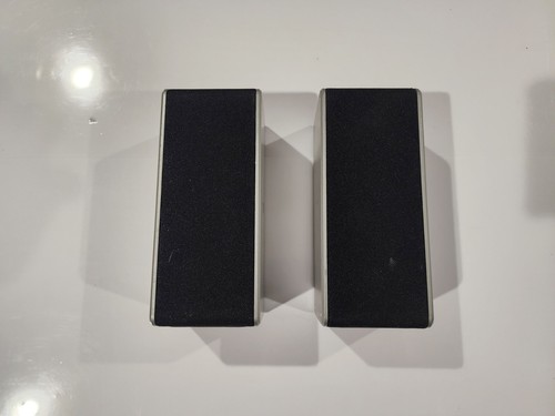 Vizio Satellite Surround Sound Speakers Pair Black Silver *SEE*