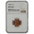 1948 D Lincoln Wheat Cent MS 66 RD NGC Penny Uncirculated SKU:I22639