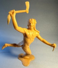 1964 Louis Marx Native American In Motion w Knife Tomahawk 6 Plastic Figure