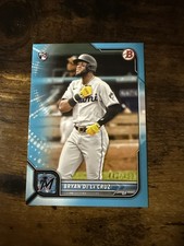 Bryan De La Cruz 2022 Bowman Paper RC #88 Sky Blue Parallel SP# 180/499  Marlins