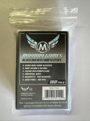 Mayday Games - Game Sleeves / Kartenhüllen  59mm X 92mm Black 100 Pack