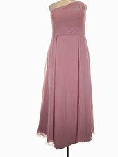 Azazie Pink One-Shoulder Sleeveless Bridesmaid Evening Dress, Size 18