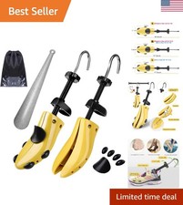 Pair of Professional 2-Way Shoe Stretcher Tough Plastic Shoe Trees, Adjustab...