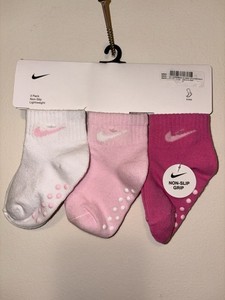 New With Tags Baby Girl Infant Pink Nike Socks For Baby Girl