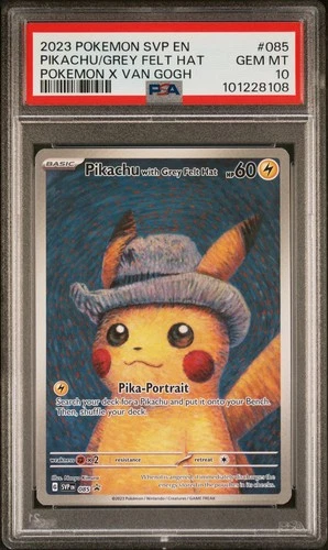 New ListingPokémon Promo Card Van Gogh Pikachu with Grey Felt Hat 085 PSA 10 GEM MINT