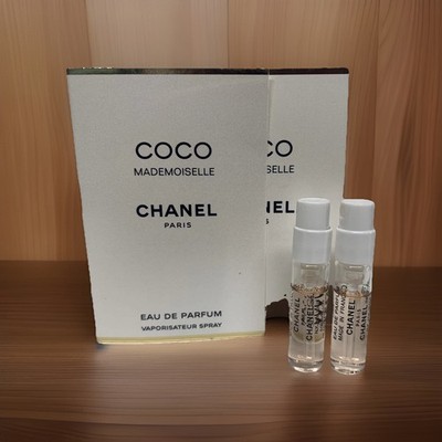 2x CHANEL COCO MADEMOISELLE EDP VIAL SAMPLE SprayS0.05oz / 1.5ml EACH Authentic