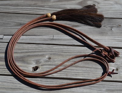 Rênes Fendues En Cuir Jose Ortiz 5/8 – Harnais Chêne – Naturel/Noir – NEUF – Mexique