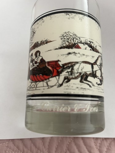 Single 1978 Arby's Collectors Series Currier & Ives Holiday Glasses 1 Of 4 NY