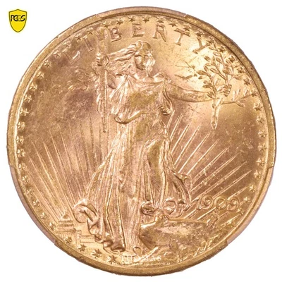 Monnaie Etats-Unis - 20 dollars or - 1909 - Variété 9/8 - PCGS MS 63 - Photo 1/3
