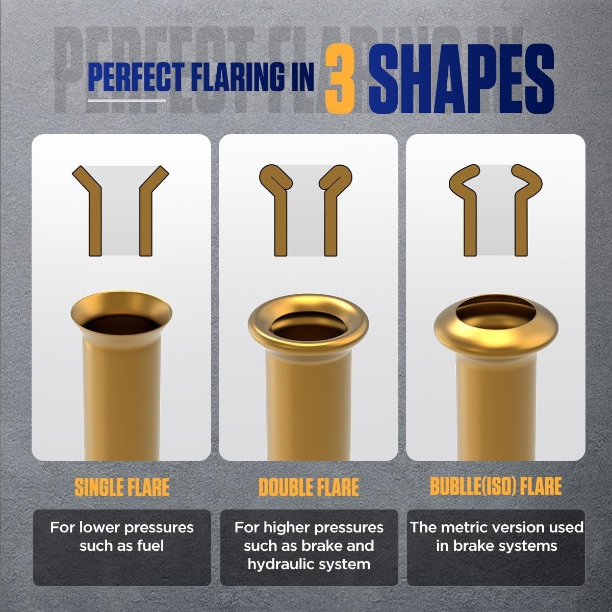 Professional Brake Line Flaring Tool Automotive Hand Turret 3/16 1/4 5/16 3/8