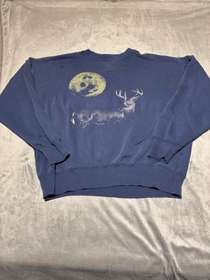 Timber Creek Mens Size XXL Blue Long Sleeve Crewneck Shirt Wear Fading Stain