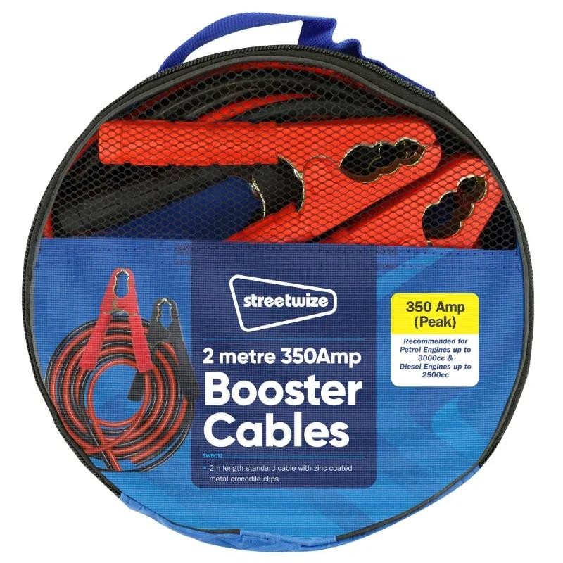 Streetwize Jump Leads 350A 2m Booster Cables Engine Start  Car Van SWBC12