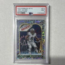 2023 Panini Donruss Optic Downtown Josh Jacobs D-12 PSA 9 Las Vegas Raiders