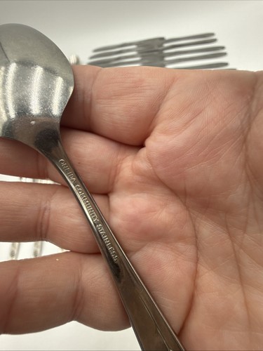 44 pc Set Oneida My Rose Stainless Flatware Knife Spoon Fork - Picture 10 of 12