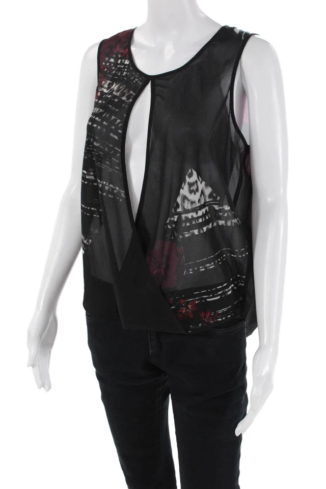 Женская майка Kenneth Cole New York без рукавов с геометрическим узором черная размер M - Изображение 2 из 4