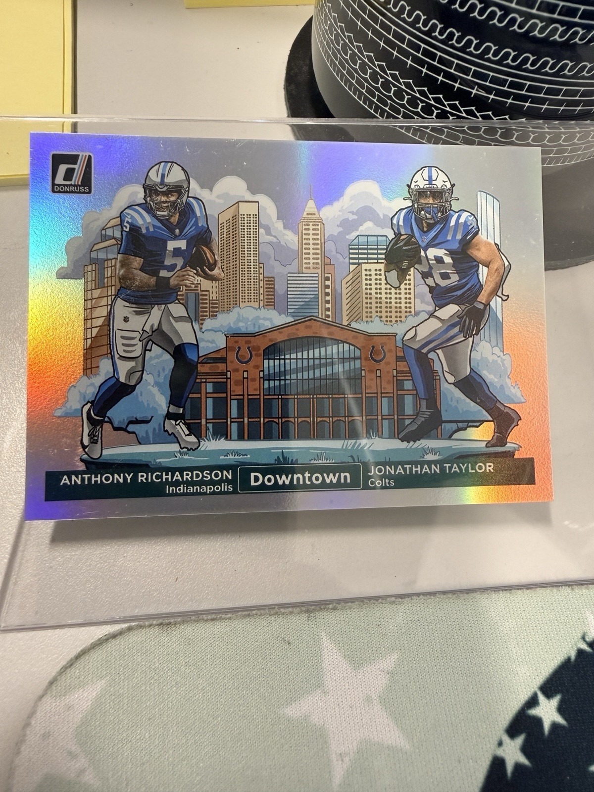 2024 Panini Donruss Horizontal Downtown! Jonathan Taylor, Anthony Richardson #3