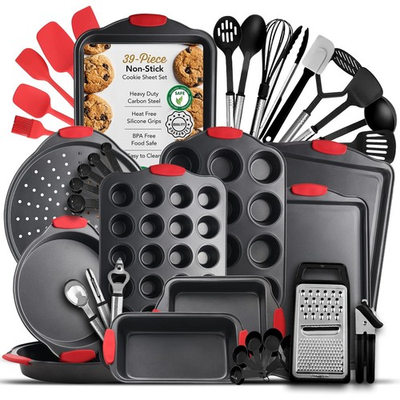 #ad #ad Baking Pan Set 39 Piece Premium Baking Set Nonstick Bakeware Sets BPA Free... $75.17