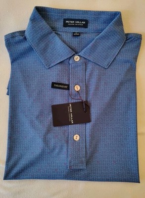 NWT MEDIUM PETER MILLAR Due North PERFORMANCE JERSEY Polo MSRP $128