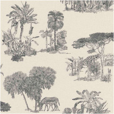 Black White Safari Toile