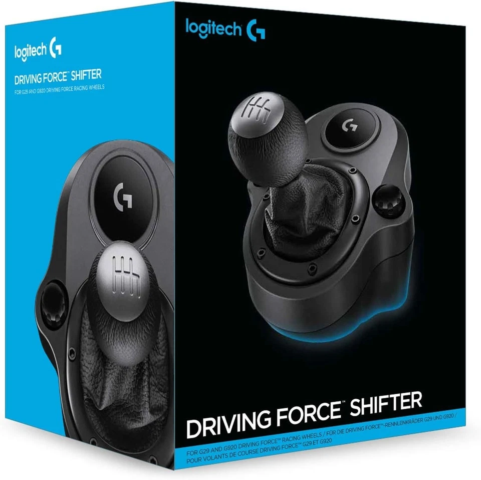 Logitech Driving Force Shifter 6 Gang Schalthebel Schaltknauf Echtleder Stahl - Bild 4 von 4