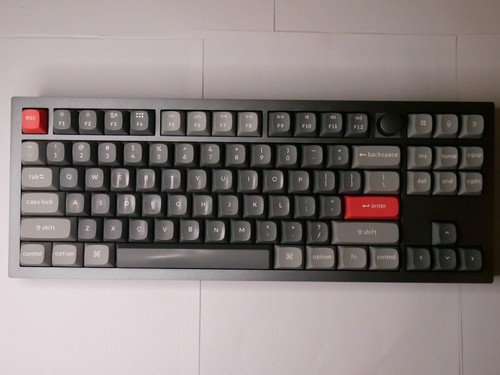 Keychron Q3 Wired Knob TKL Keyboard - Grey, Brown switches + Higround keycaps