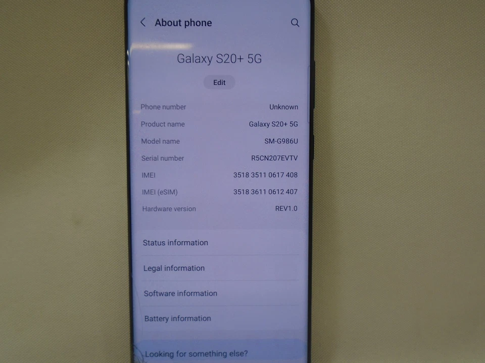 SAMSUNG GALAXY S20+5G SM-G986U (VERIZON) 128GB 8GB RAM BLACK  - Image 3 of 4