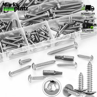 Blechschrauben Set 150 STK M4 M5 304 Edelstahl Flachkopf Selbstschneidend Torx