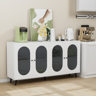 #ad Storage Cabinet with 4 Acrylic Doors Accent Cabinet Sideboard Cabinet $206.00