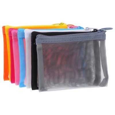  8 PCS Mini-Mesh-Reißverschlusstasche Lippenstift-kosmetikorganizer Beutel