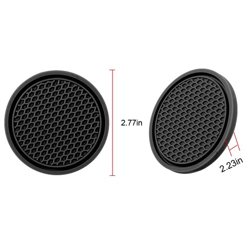 4Pcs Black Car Auto Water Cup Holder Anti-Slip Insert Coaster Waterproof Pad - Bild 2 von 7