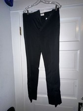 Saint Laurent SS24 30 Black Trousers Gabardine Viscose High Waist Straight Fit