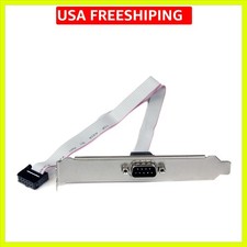 16in 40cm 9 Pin Serial Male to 10 Pin Motherboard Header Slot Plate - motherb...