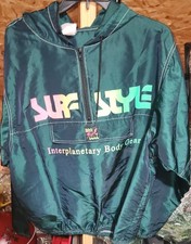 Surf Style Hooded Windbreaker One Size Vintage 1980s Interplanetary Body Gear