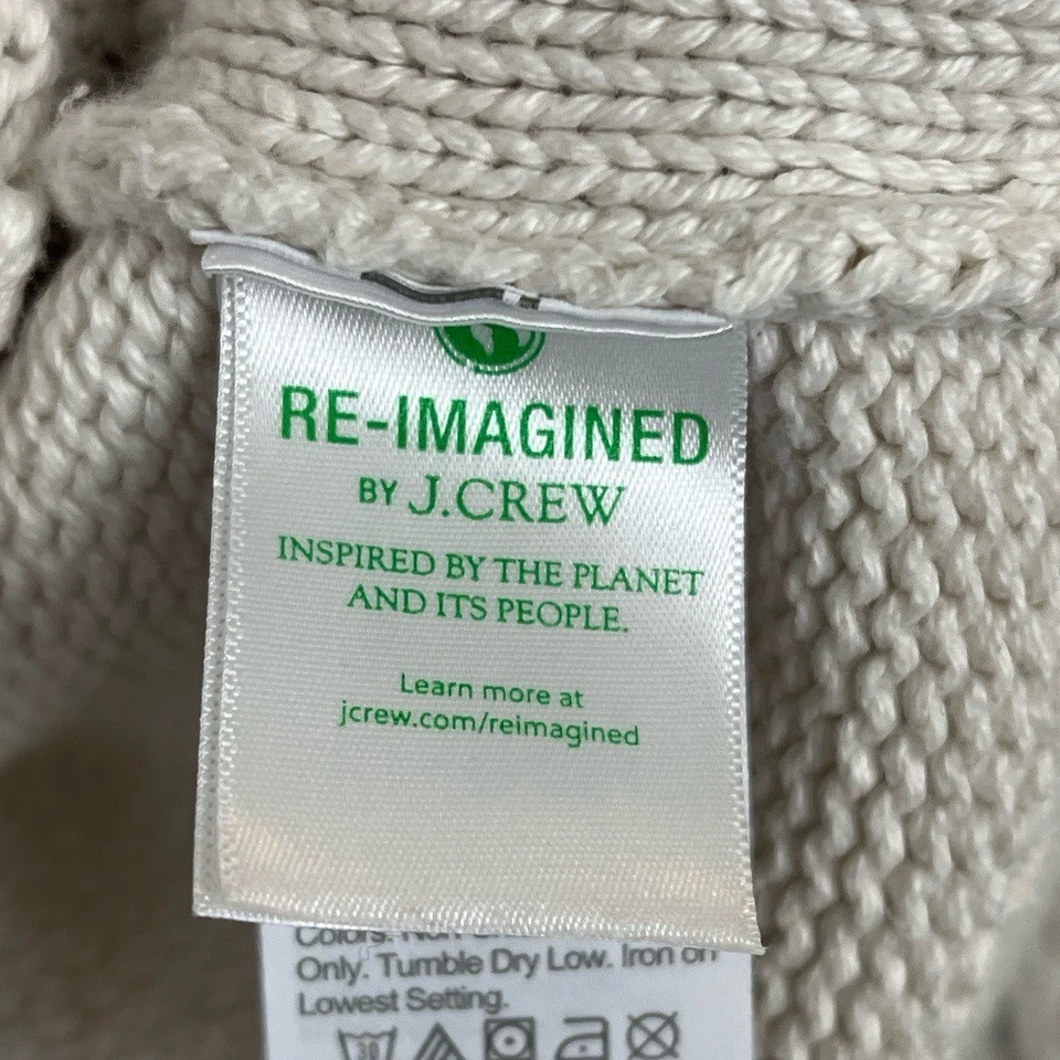 Suéter Crewcuts Niños Talla XL 12-14 Blanco Suave Tejido con Cable Costero Clásico Foto 3 de 4