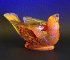 Boyd's Crystal Art Glass BIRD SALT #70 CHERRY RED 9-28-01 Glow Cherry Seed NOS — photo 1