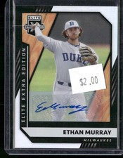 2021 Panini Elite Extra Edition #147 Ethan Murray Signatures