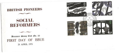 Misc GB Comm/FDC - Social Reformers  - 1976 (Misc208)