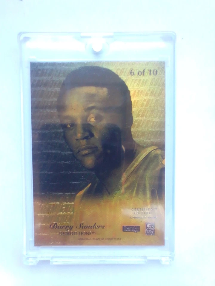 Gold Team 1995 edición certificada selecta - Barry Sanders 6 de 10 (HOF RB) Foto 2 de 3