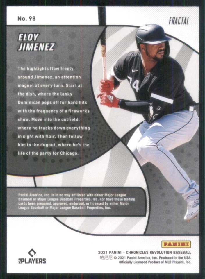 2021 Panini Revolution Fractal #98 Eloy Jimenez Chicago White Sox 1756 - Image 2 of 2