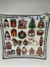 Kurt S Adler Santa  s World NOS Miniature Christmas Ornaments Set of 20 Petite